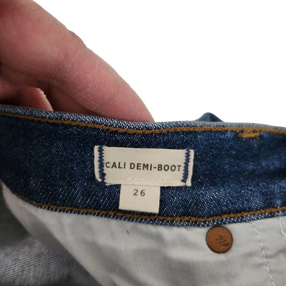 Madewell Jeans Womens 26 Cali Demi Boot Cut Dark Wash Denim Stretch Pockets - Picture 6 of 13
